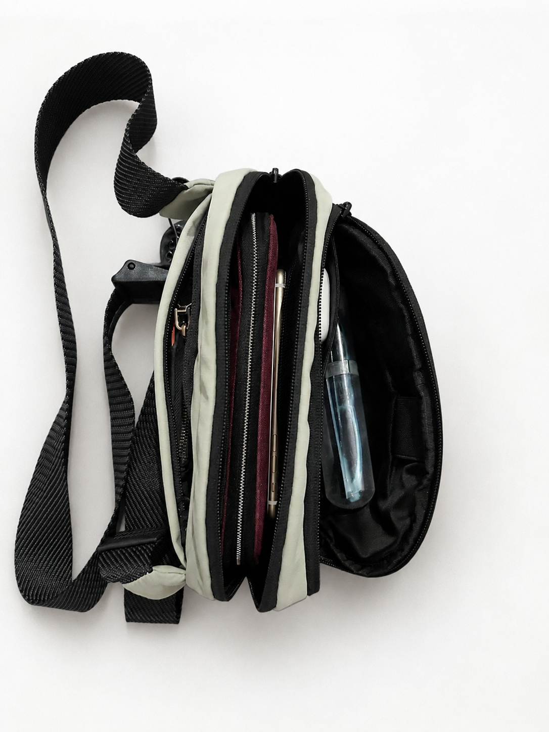 Bolso Crossbody Bruselas Beige | Compacto y Organizado