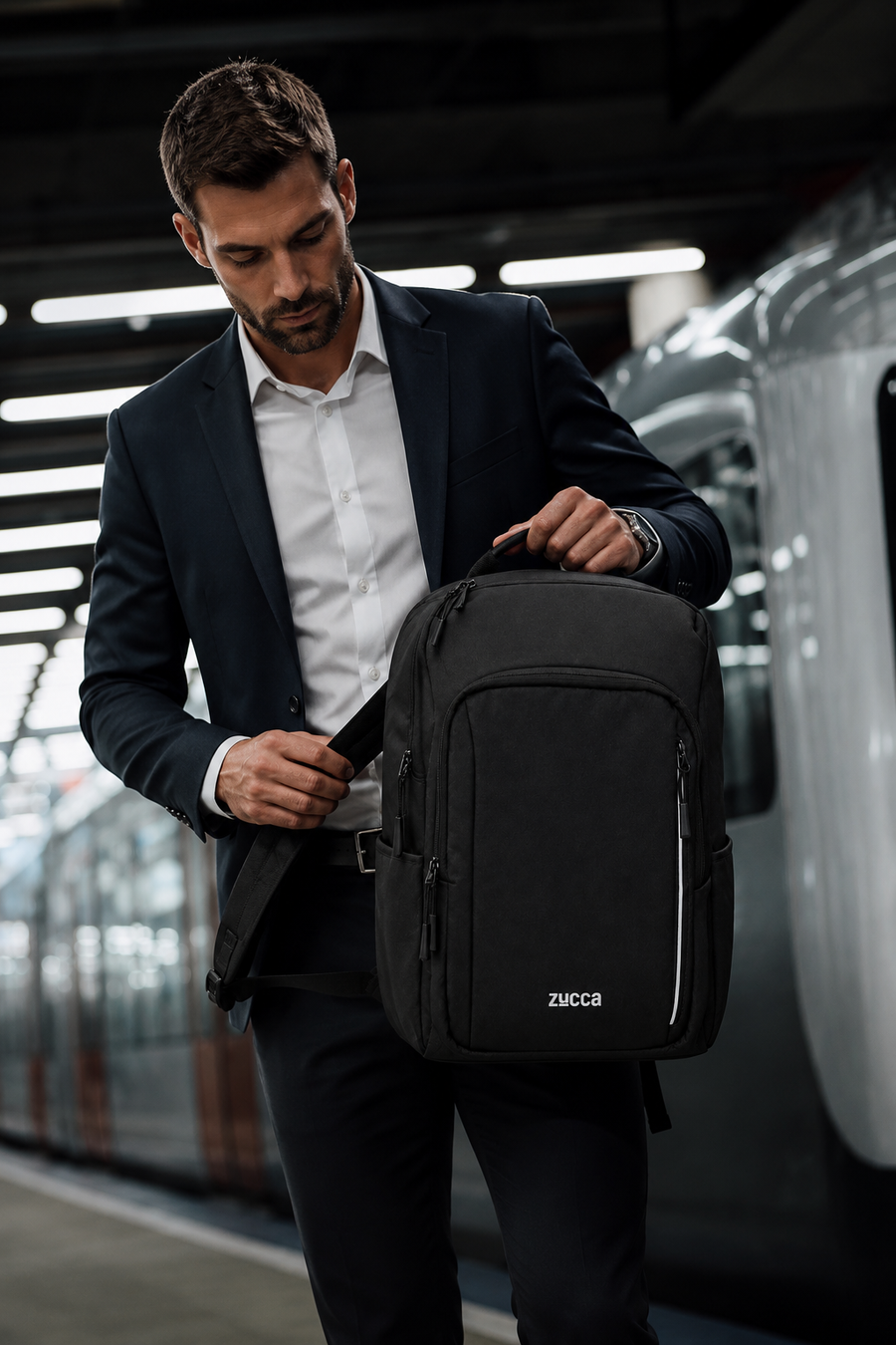 Mochila Nueva York Azul para Notebook 16 Pulgadas | Organización y Diseño Limpio